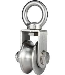 Poulie inox à crochet 120kg