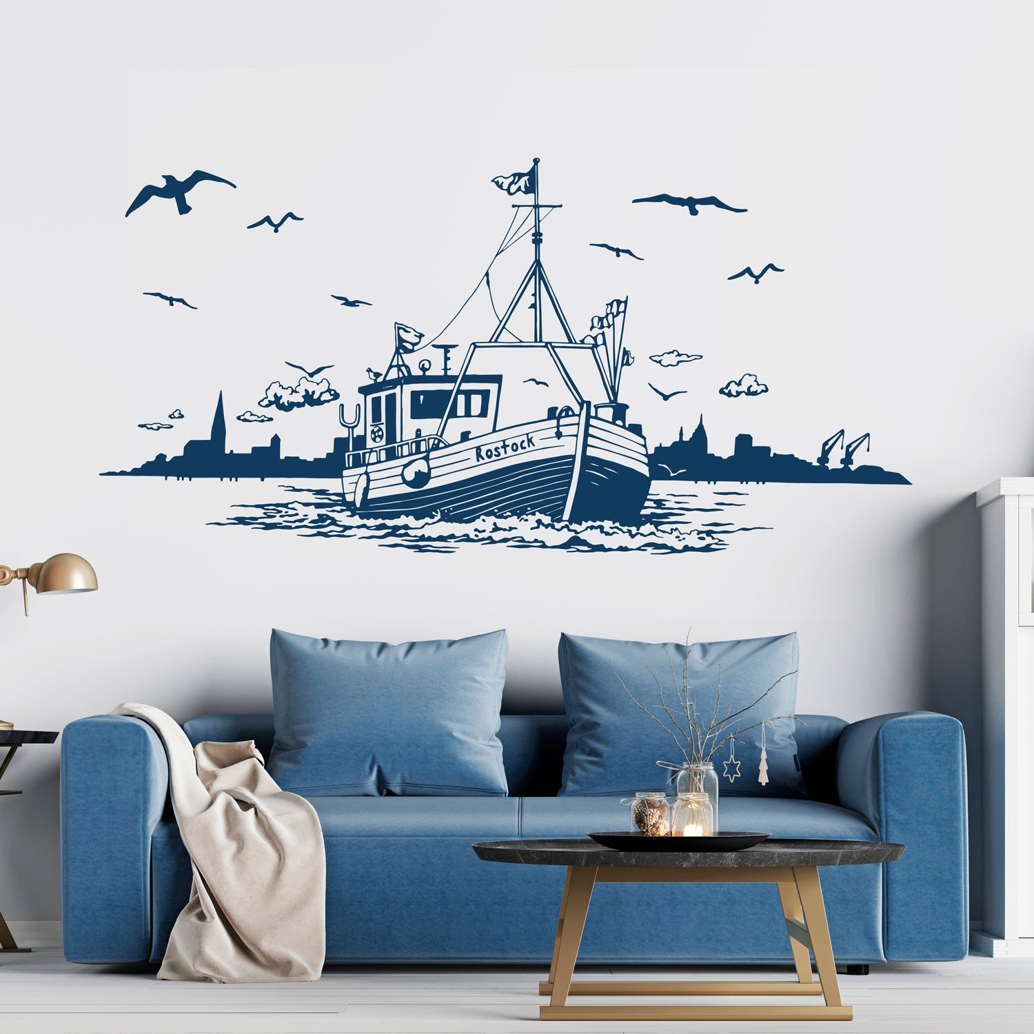 motiv-2164-wandtattoo-kutter-skyline-rostock-dunkelblau